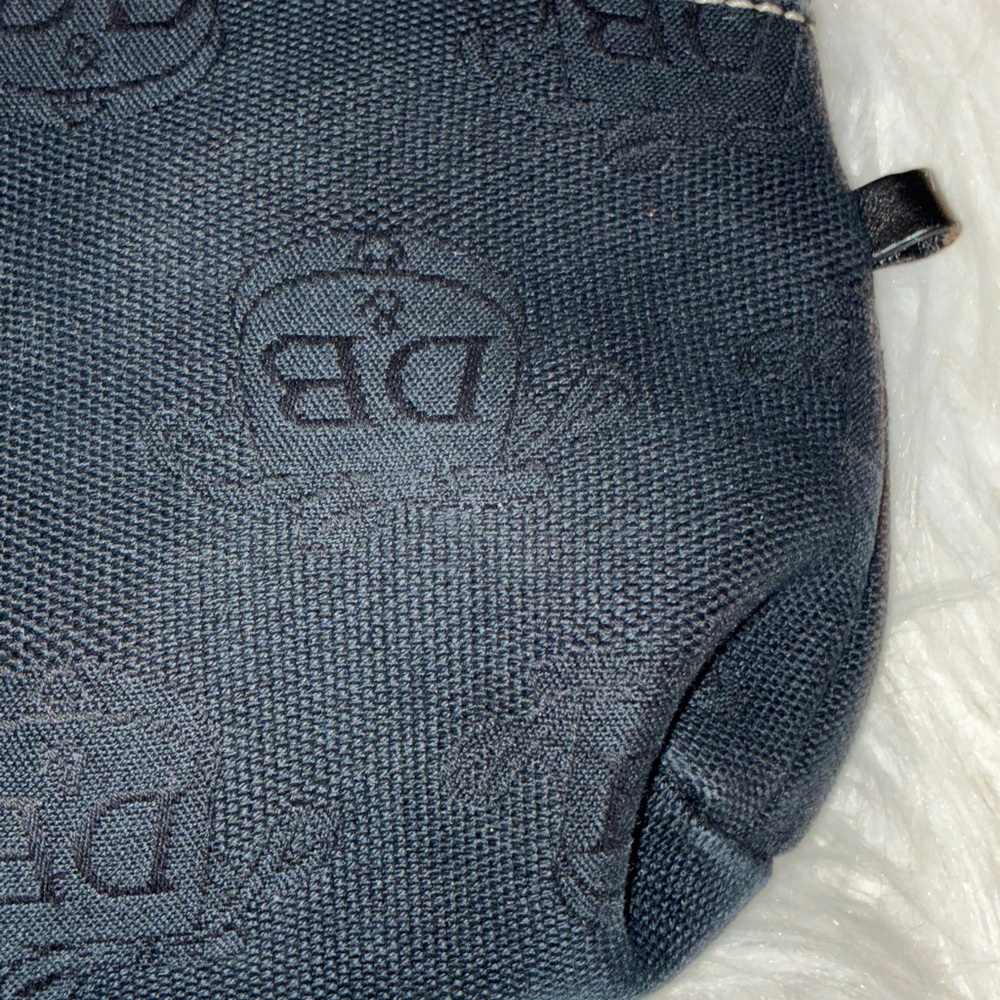 Dooney & Bourke Donegal Crest Leather Canvas Zipper Pouch - Picture 4 of 8